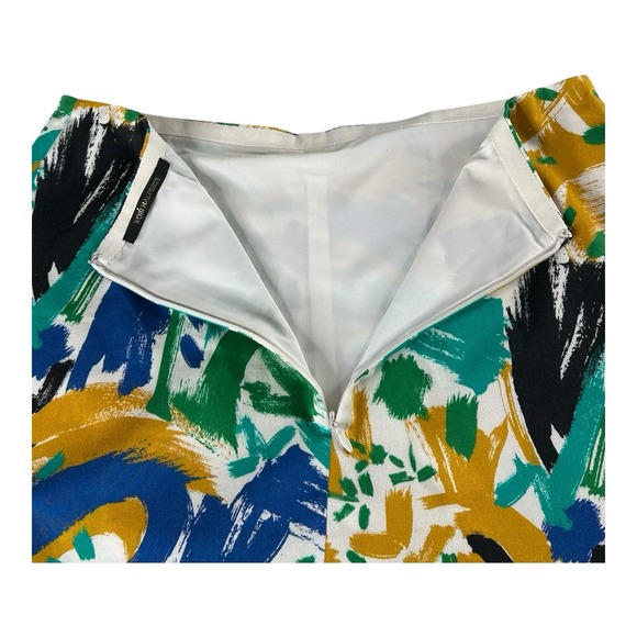 Kobi Halperin Skirt Womens Size Small Lined Colorful Print Blue Yellow - Picture 5 of 11